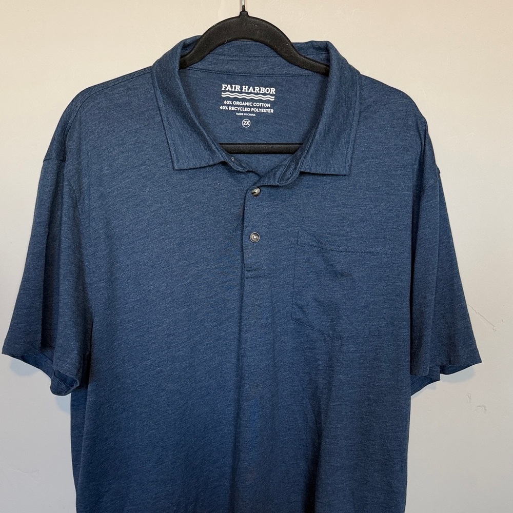 Fair Harbor Men's Navy Polo Shirt